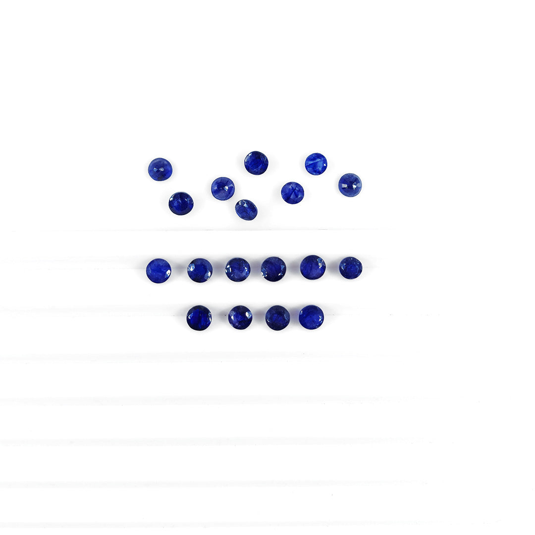 Natural Bangkok Blue Sapphire Calibrated Rounds | 3mm & 4mm