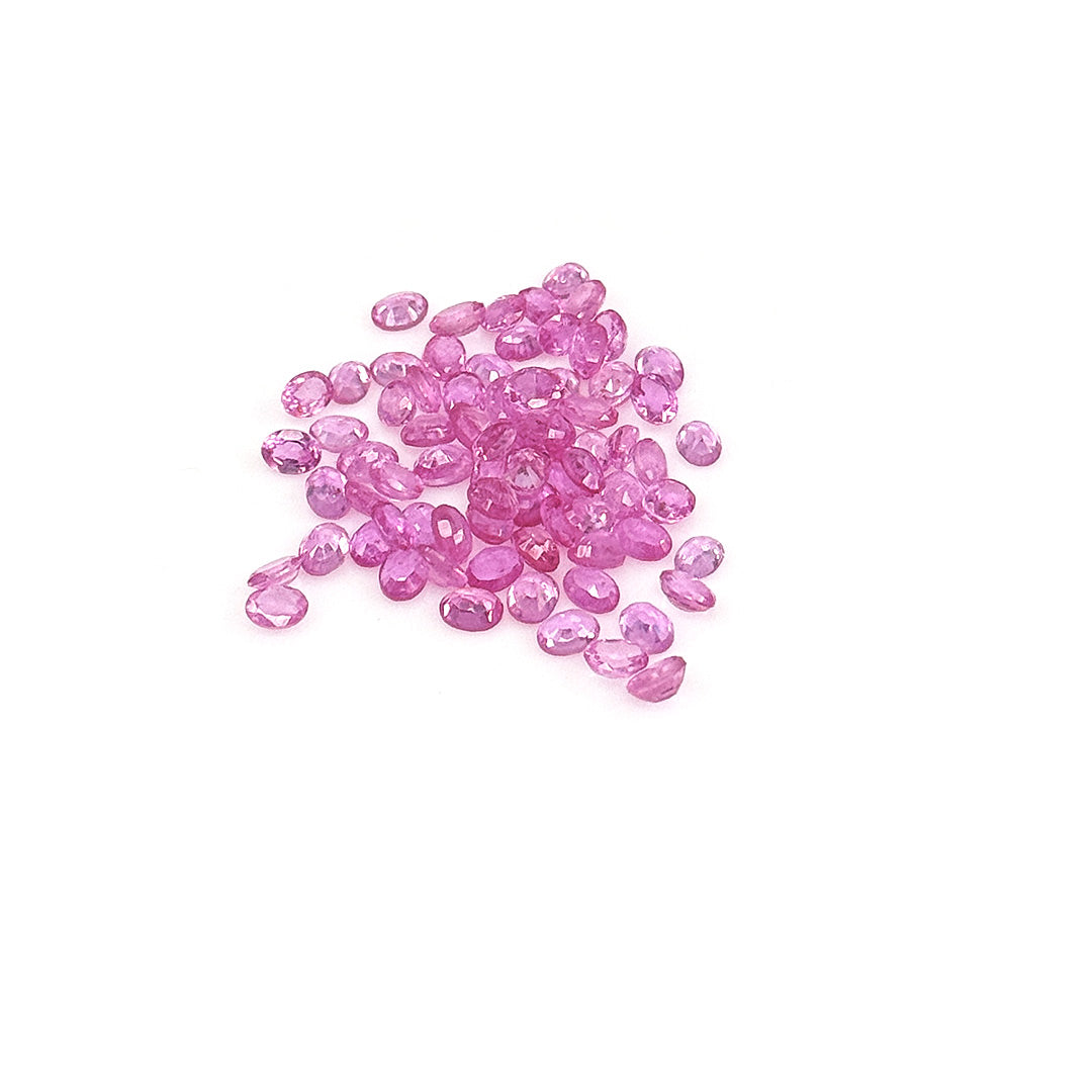 Natural Mozambique Pink Sapphire Calibrated Ovals | 3x4mm 4x5mm