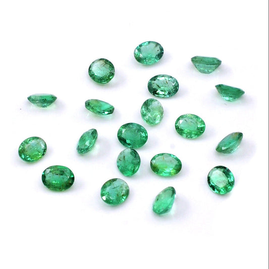 Natural Zambian Emerald Calibrated Ovals | 3x4mm & 4x5mm