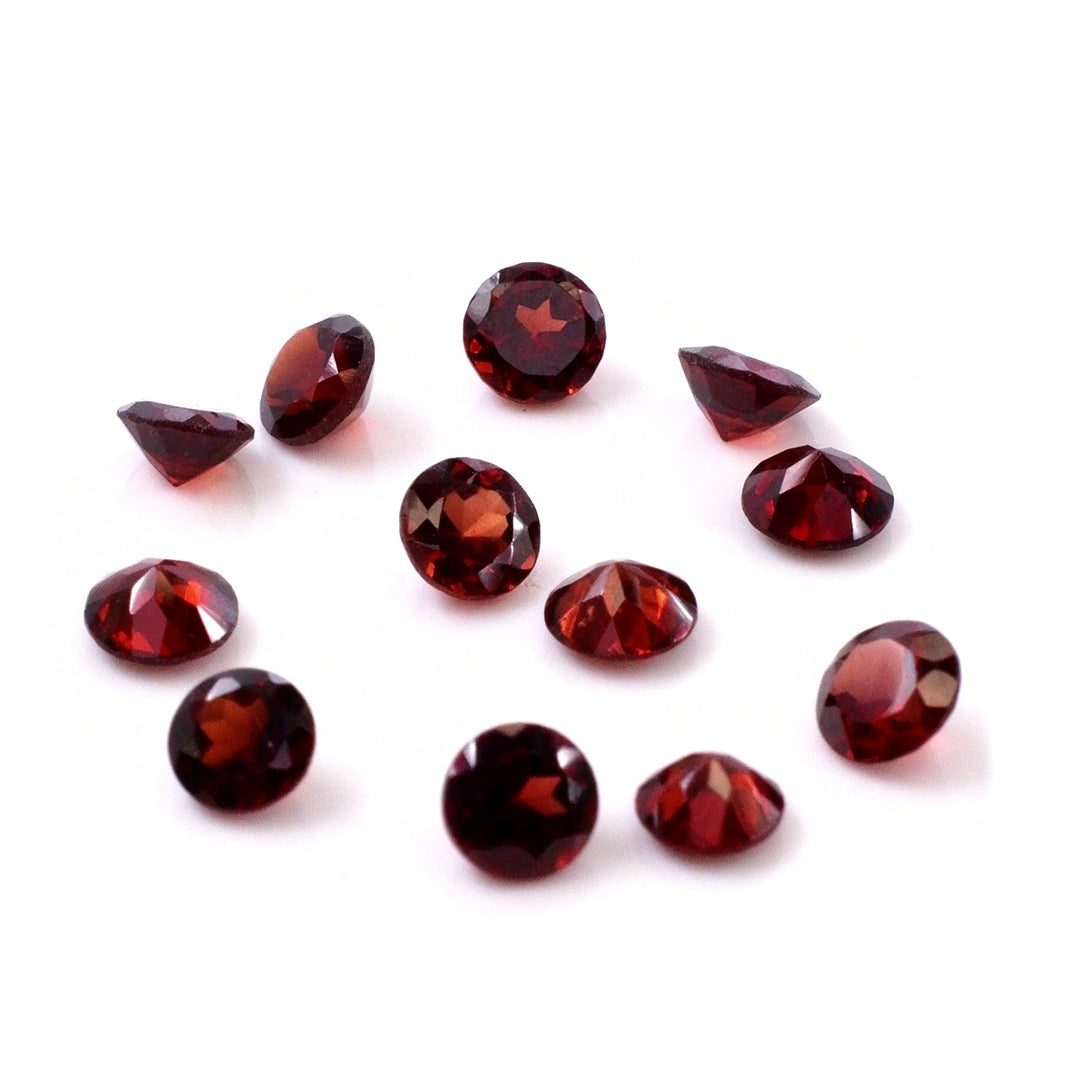 Natural Garnet Calibrated Rounds | 4mm