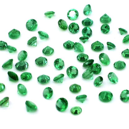 Natural Zambian Emerald Calibrated Round | 3mm & 3.5mm