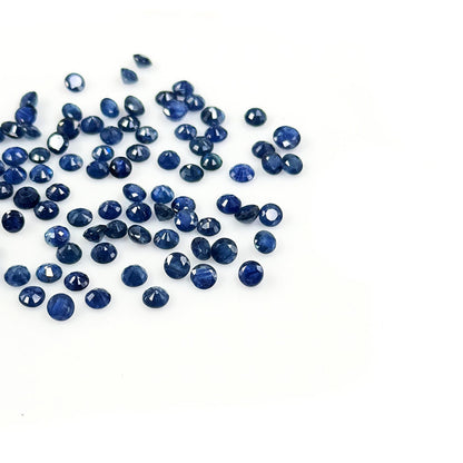 Natural Untreated Blue Sapphire Calibrated Rounds | 3mm & 4mm