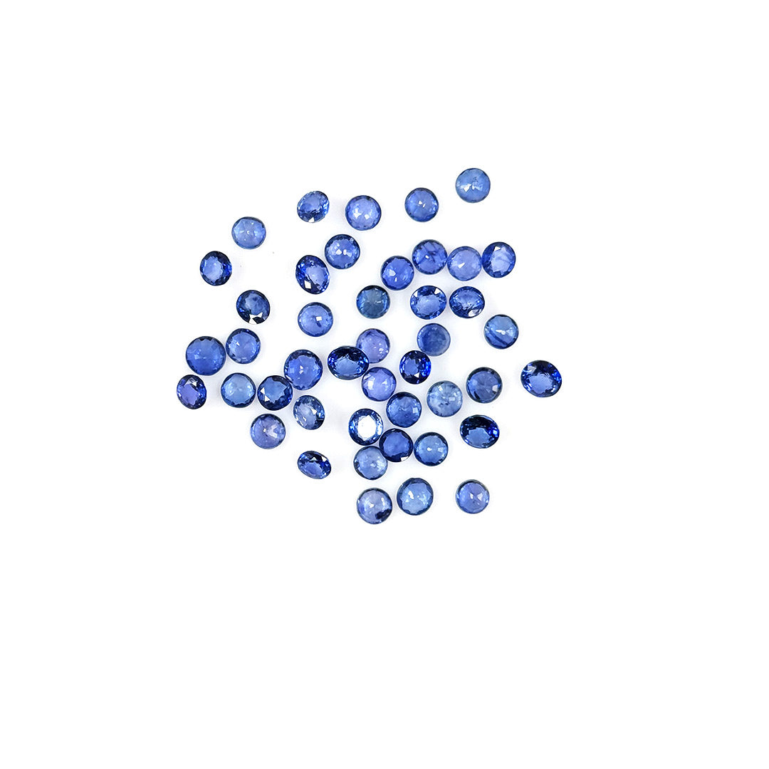 Natural Bangkok Blue Sapphire Calibrated Round | 3mm & 4mm