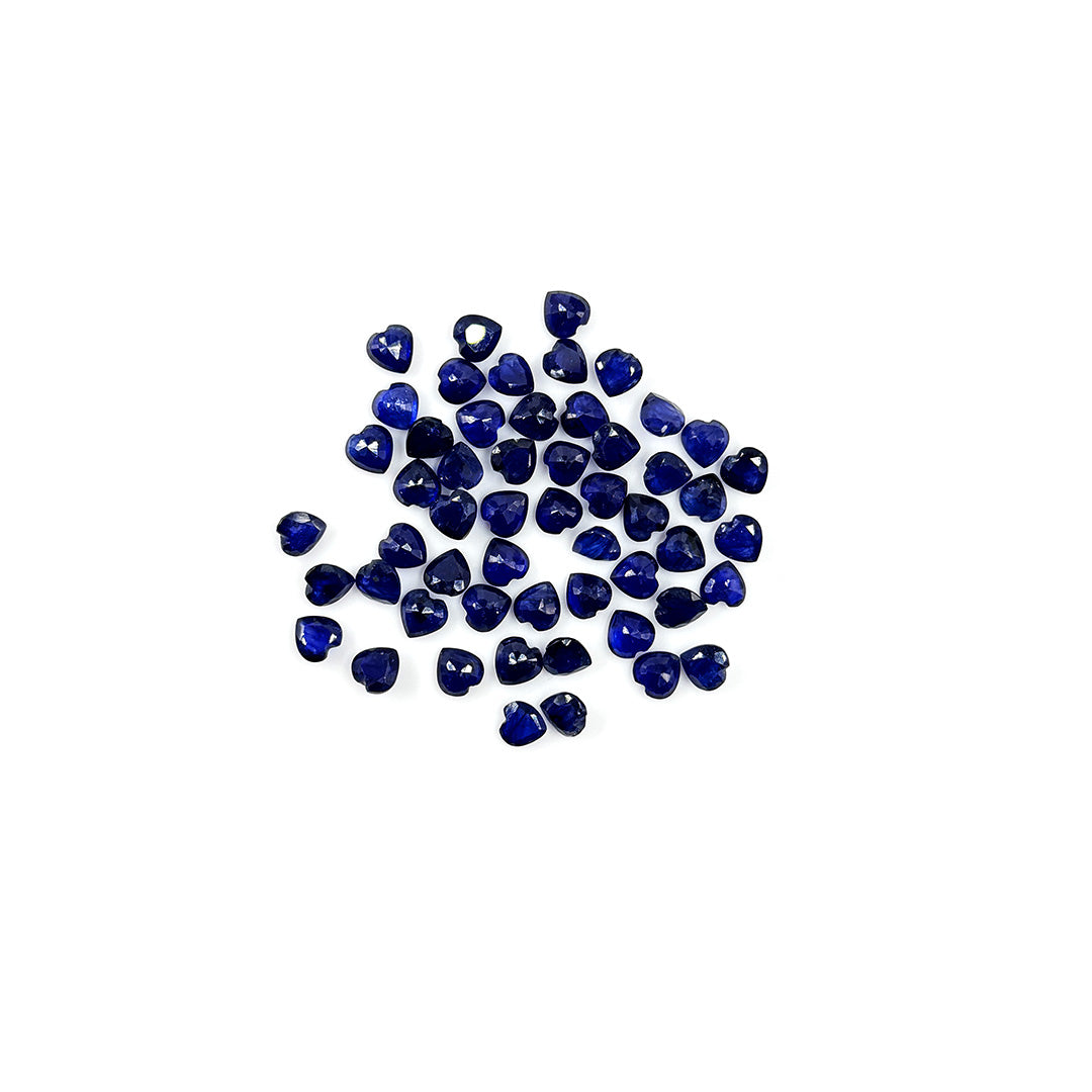 Natural  Bangkok Blue Sapphire Calibrated Hearts| 3mm & 4mm