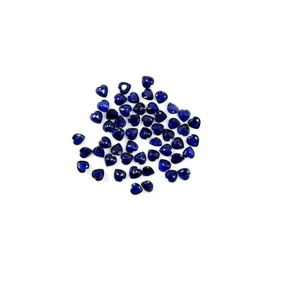 Natural  Bangkok Blue Sapphire Calibrated Hearts| 3mm & 4mm