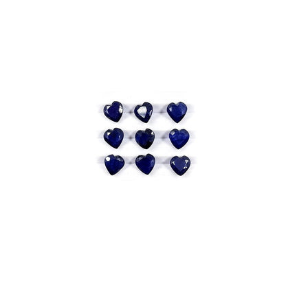 Natural  Bangkok Blue Sapphire Calibrated Hearts| 7mm & 8mm