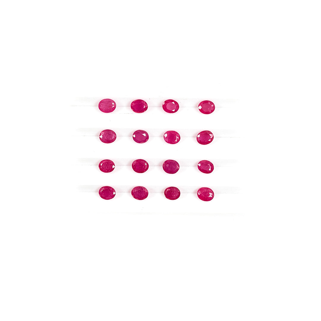 Natural Bangkok Ruby Calibrated Ovals | 3x4mm & 4x5mm