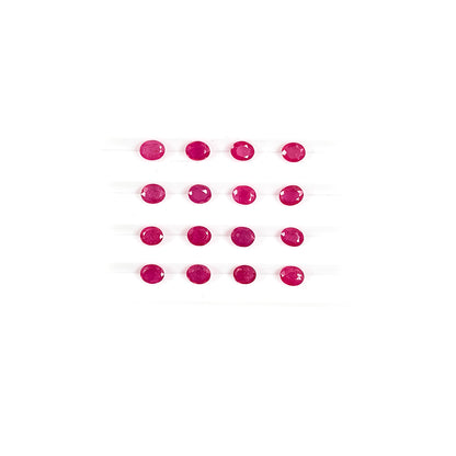 Natural Bangkok Ruby Calibrated Ovals | 3x4mm & 4x5mm
