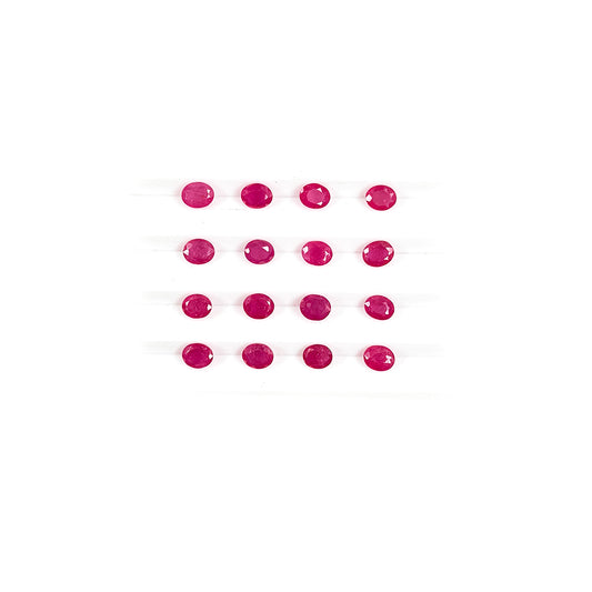 Natural Bangkok Ruby Calibrated Ovals | 3x4mm & 4x5mm