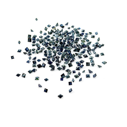 Natural Australian Untreated Teal Sapphire Calibrated Squares 2.5mm