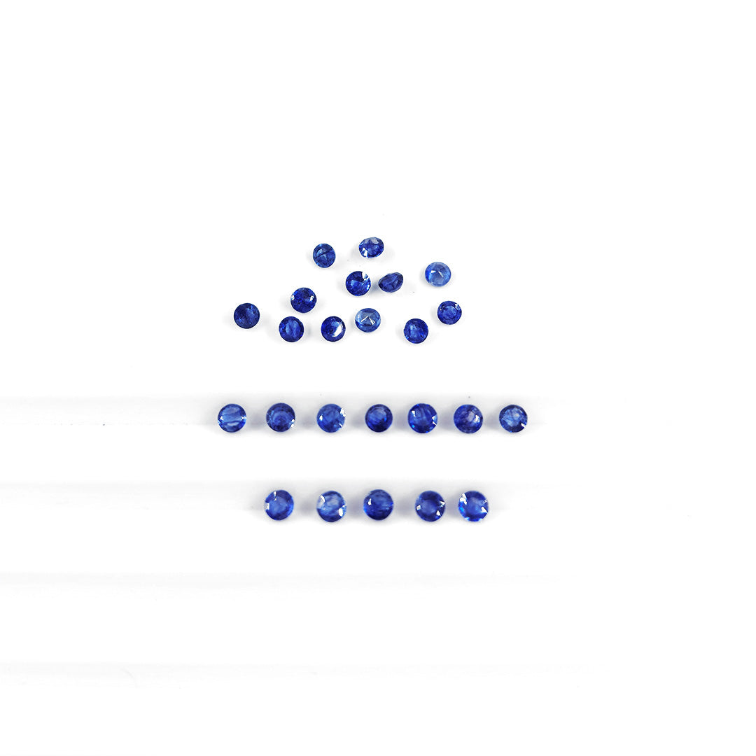 Natural Bangkok Blue Sapphire Calibrated Rounds | 3mm & 4mm