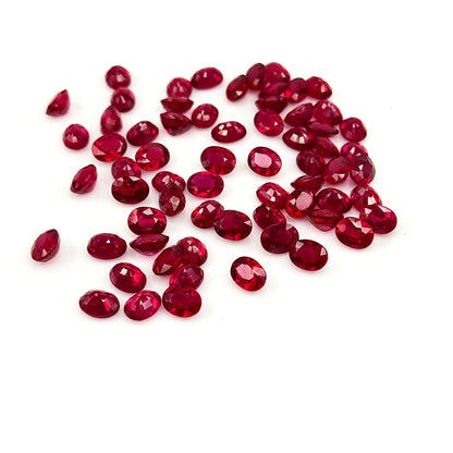 Natural Bangkok Ruby Calibrated Ovals | 3x5mm  & 4x6mm