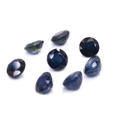 Natural Bangkok Blue Sapphire Calibrated Round | 7mm & 8mm