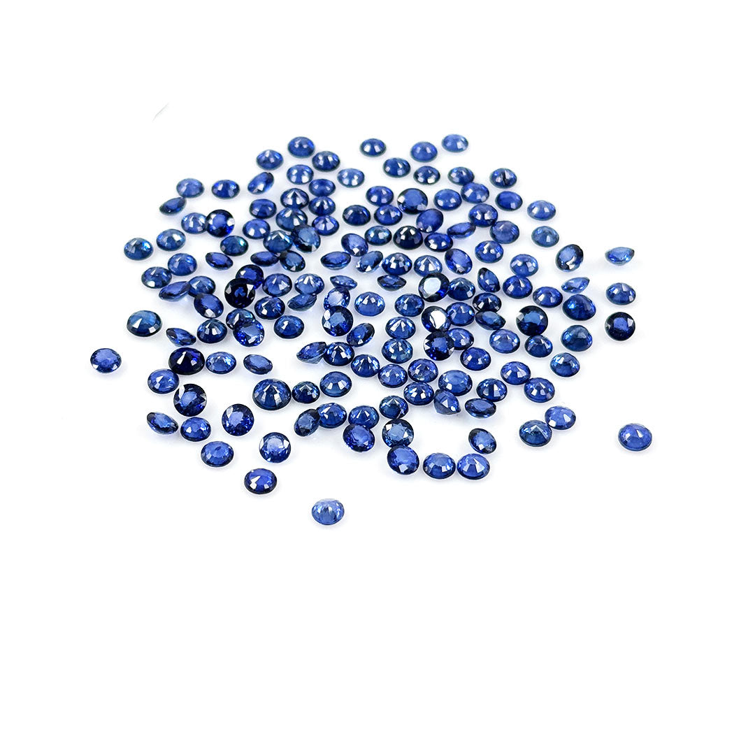 Natural Bangkok Blue Sapphire Calibrated Rounds | 3mm & 4mm