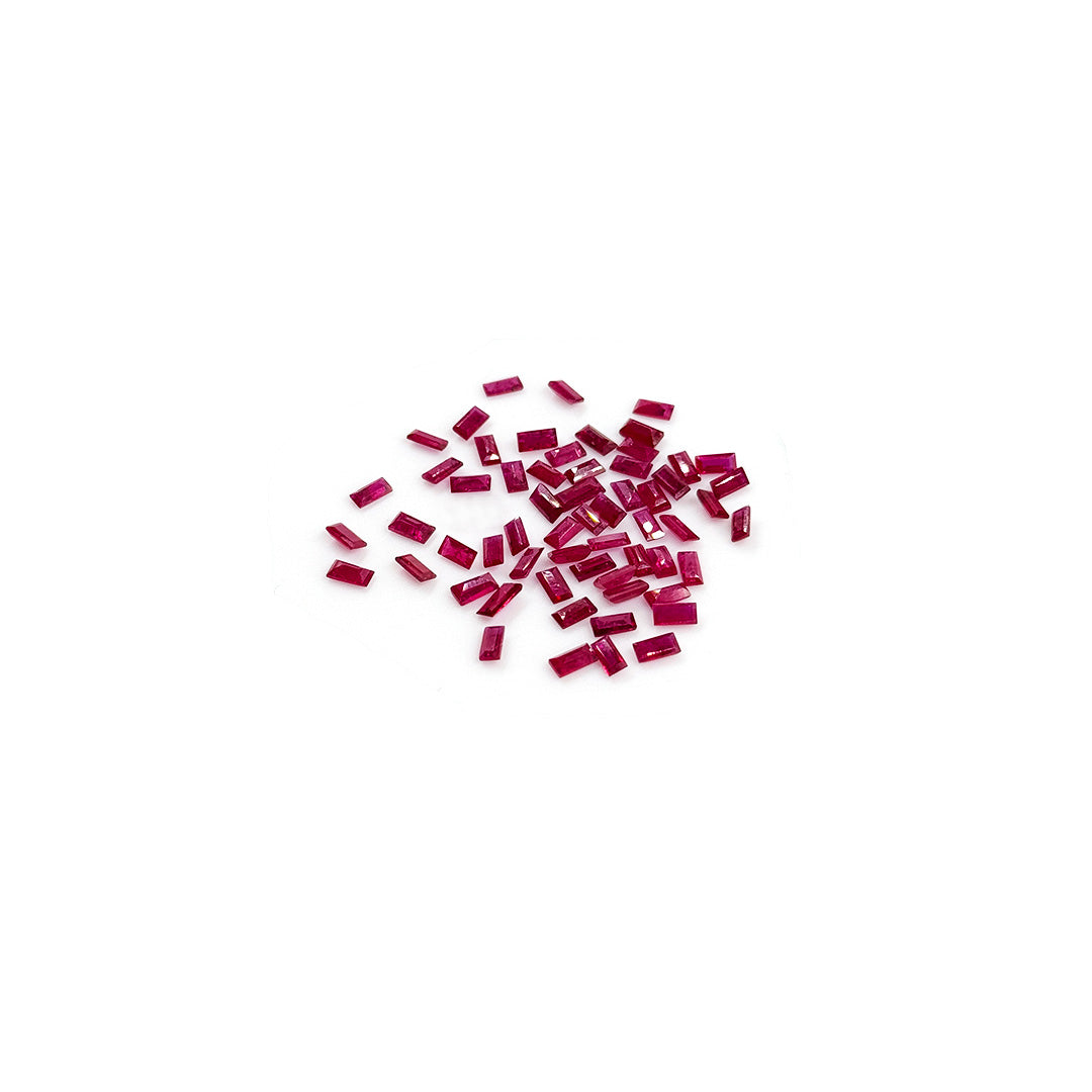 Natural Mozambique Untreated Ruby Calibrated Baguettes 2x4mm