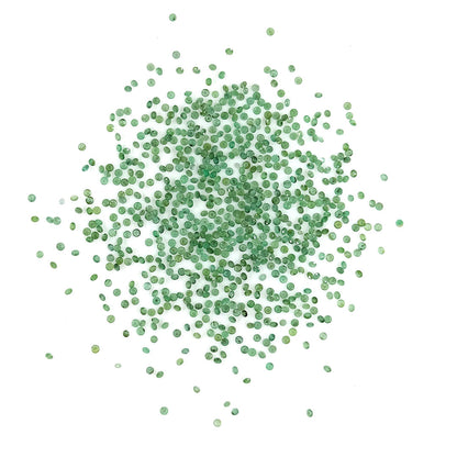 Natural Zambian Emerald Calibrated Diamond Rounds 2mm