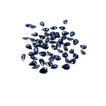 Natural Bangkok Blue Sapphire Calibrated Pears | 5x7mm & 6x8mm