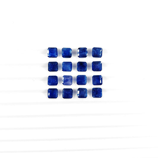Natural  Bangkok Blue Sapphire Calibrated Squares Octagons | 5mm & 6mm