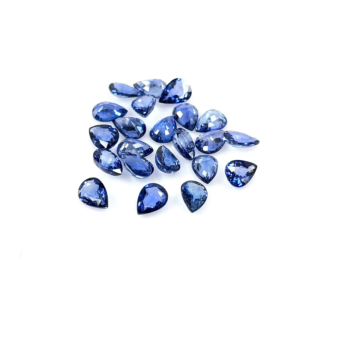 Natural Bangkok Blue Sapphire Calibrated Pears | 3x5mm & 4x6mm