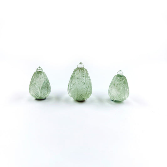 Natural Green Amethyst Fancy Carvings Matching Pair