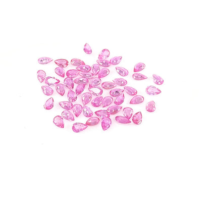 Natural Mozambique pink Sapphire Calibrated  Pears | 5x7mm