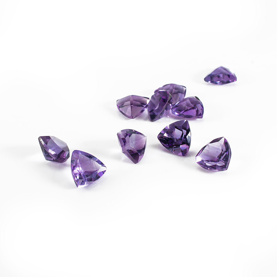 Natural Brazil Amethyst Calibrated Trillions | 7mm & 8mm
