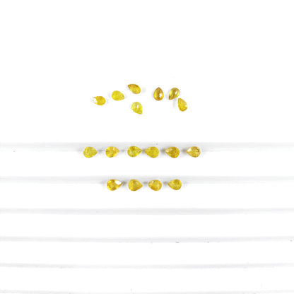 Natural Calibrated Bangkok Yellow Sapphire Pears | 3x5mm & 6x4mm