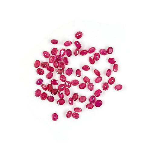 Natural Bangkok Ruby Calibrated Ovals | 2x3mm & 3x4mm