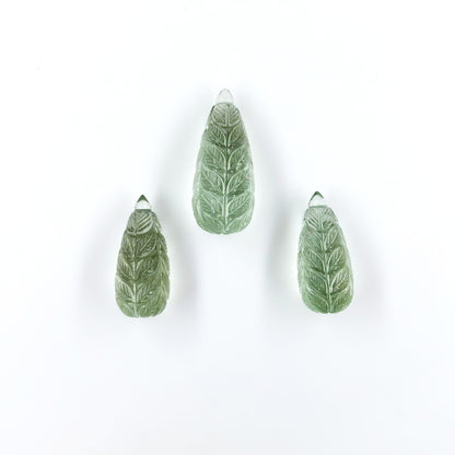 Natural Green Amethyst Fancy Carvings Matching Pair