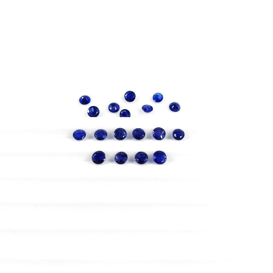 Natural Bangkok Blue Sapphire Calibrated Rounds | 3mm & 4mm