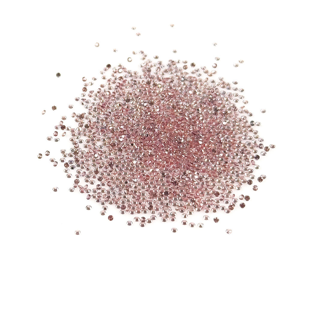 Natural Untreated Copper Sapphire Calibrated Diamond Cut Rounds | 1mm & 1.25mm
