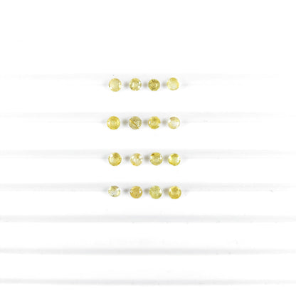 Natural Bangkok Yellow Sapphire Calibrated Rounds | 3mm & 4mm