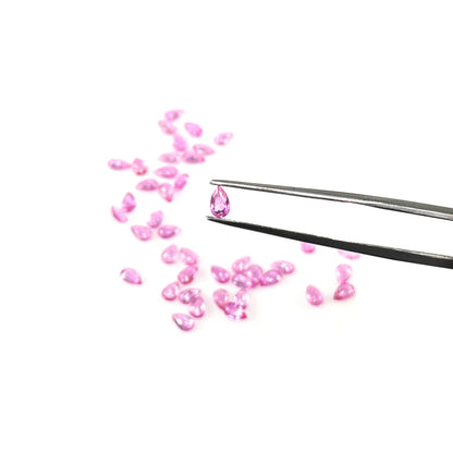 Natural Mozambique pink Sapphire Calibrated  Pears | 5x7mm