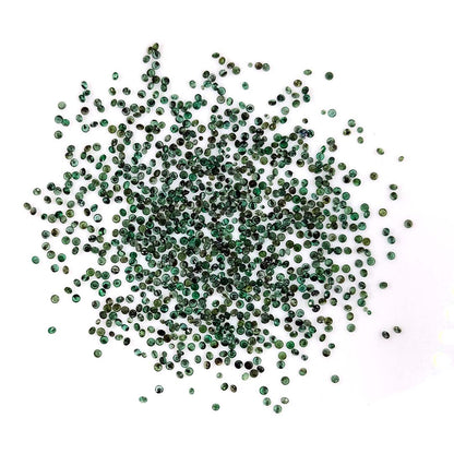 Natural Zambian Emerald Calibrated Diamond Rounds | 1.5mm & 1.75mm