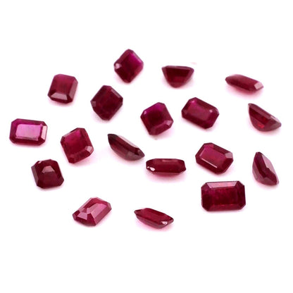 Natural Burma Untreated Calibrated Ruby Octagons | 3x5mm & 4x6mm