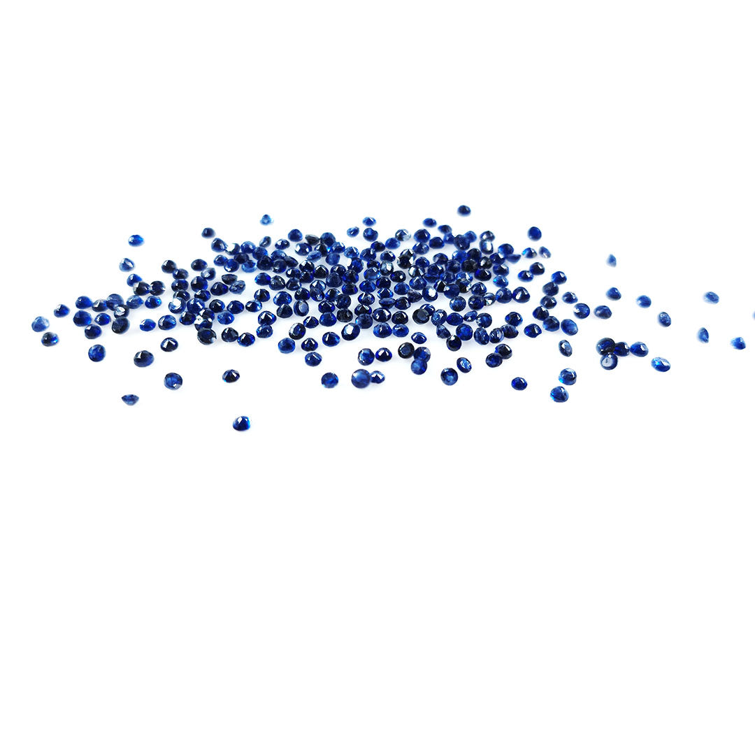 Natural  Bangkok Blue Sapphire Calibrated Rounds, 2mm