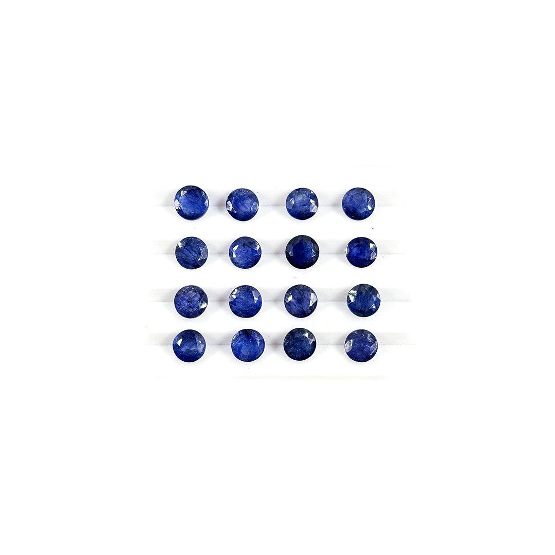 Natural  Bangkok Blue Sapphire Calibrated Rounds | 5mm & 6mm