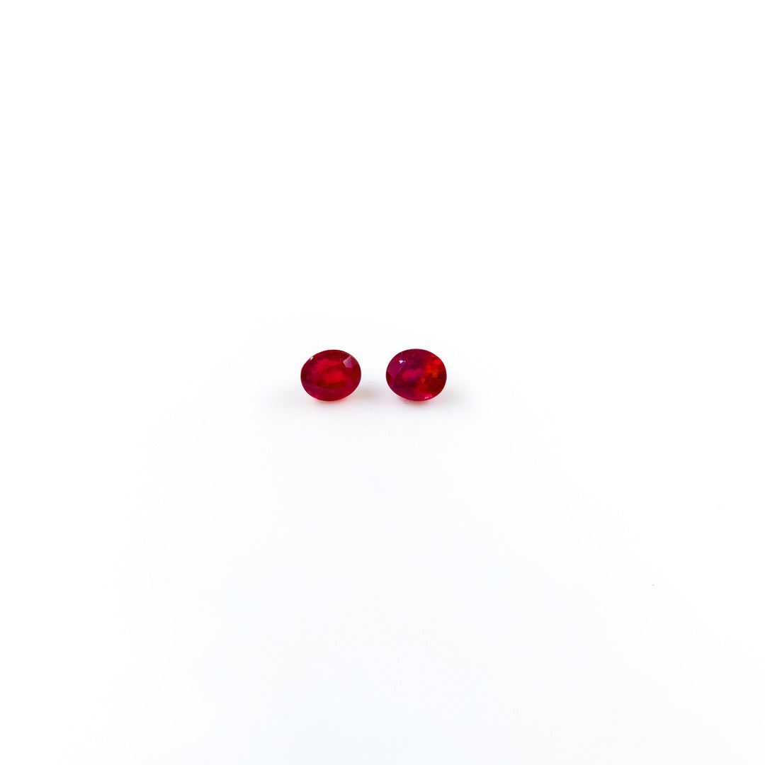 Natural Bangkok Ruby Calibrated Matching Pair 5x6mm