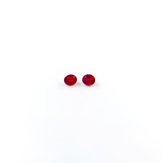 Natural Bangkok Ruby Calibrated Matching Pair 5x6mm