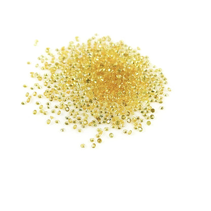 Natural Untreated Yellow Sapphire Calibrated Diamond Cut Rounds | 1.5mm & 1.75mm
