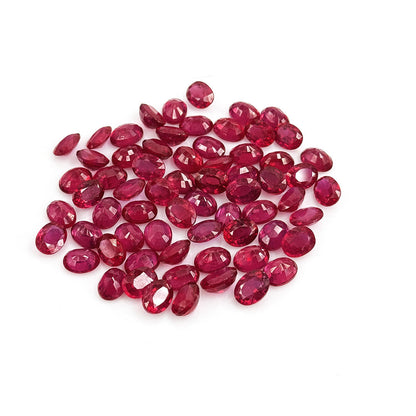 Natural Bangkok Ruby Calibrated Ovals | 5x7mm  & 6x8mm