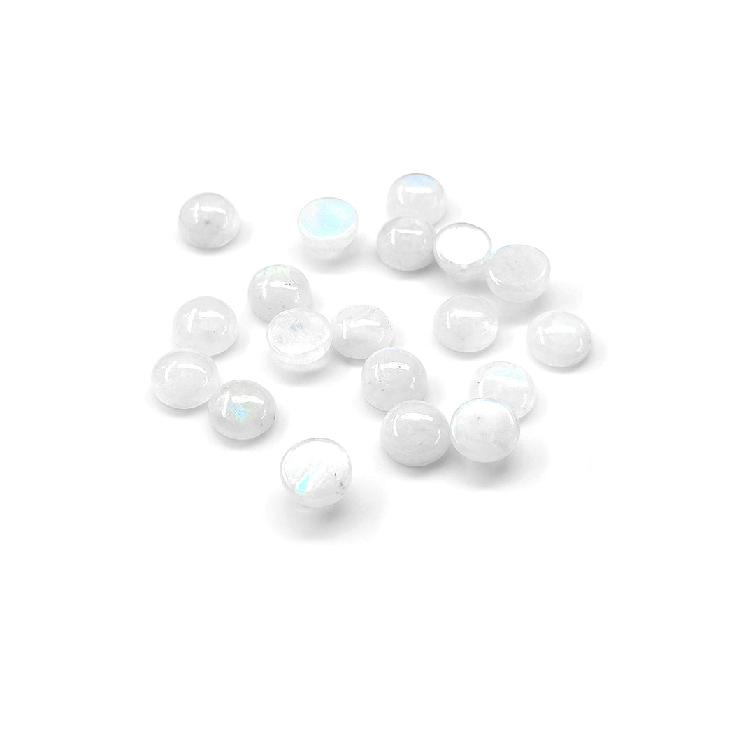 Natural Moon Stone Calibrated Cabochon Rounds | 11mm & 12mm