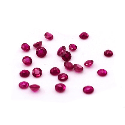 Natural Mozambique Untreated Ruby Calibrated Rounds | 2.5mm & 3mm