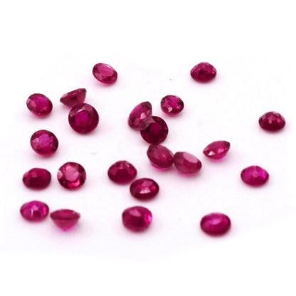 Natural Mozambique Untreated Ruby Calibrated Rounds | 2mm & 2.25mm