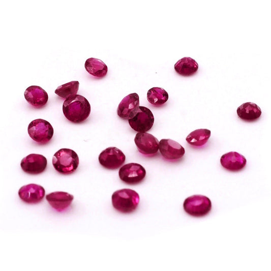 Natural Mozambique Untreated Ruby Calibrated Rounds | 2mm & 2.25mm