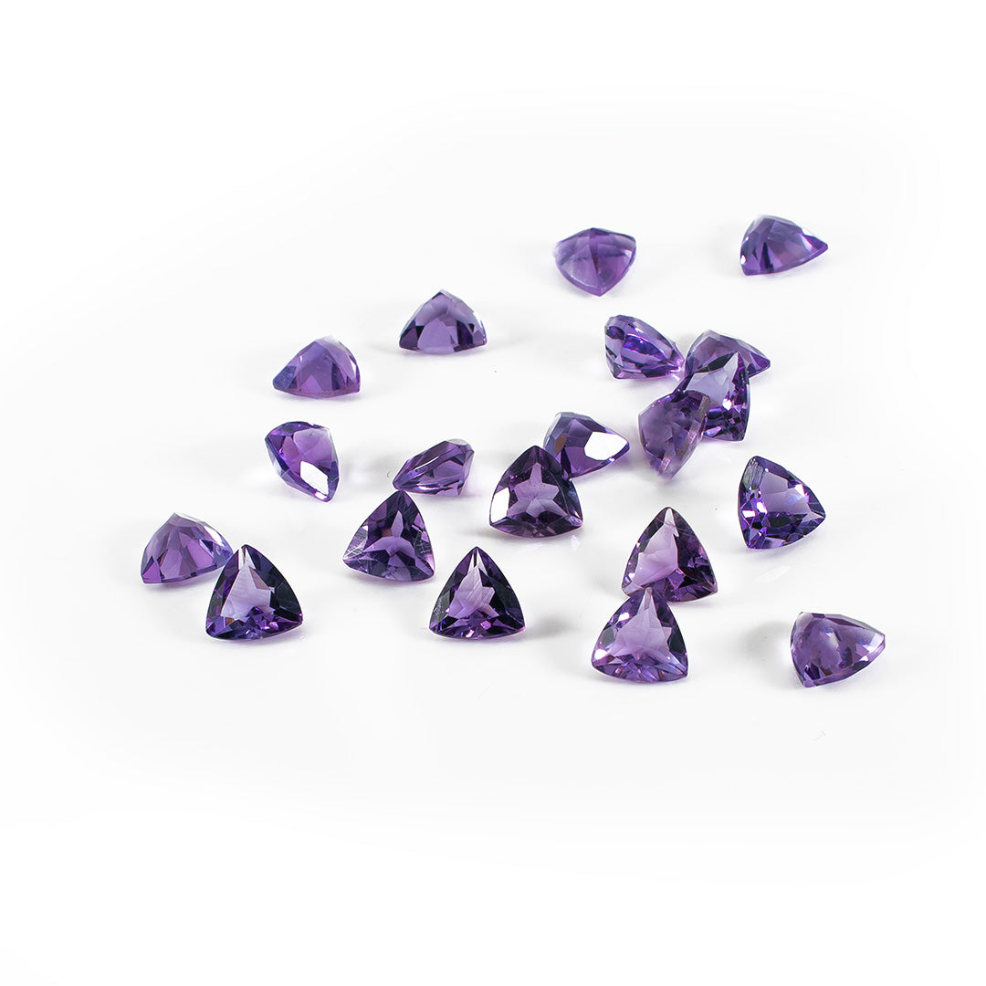 Natural Brazil Amethyst Calibrated Trillions | 5mm & 6mm