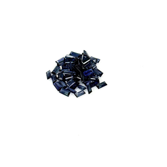 Natural Bangkok Untreated Blue Sapphire Calibrated Baguettes 2x3mm