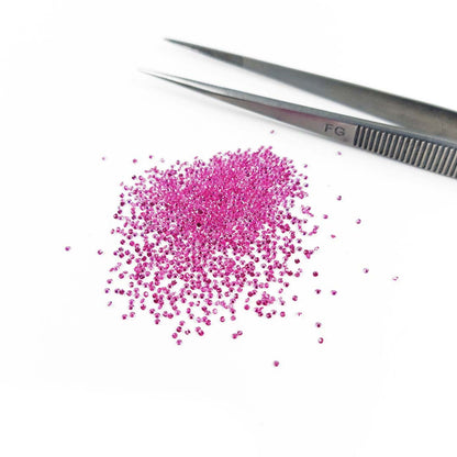 Natural Mozambique Untreated  Pink Sapphire Calibrated Diamond Cut Rounds 0.90mm