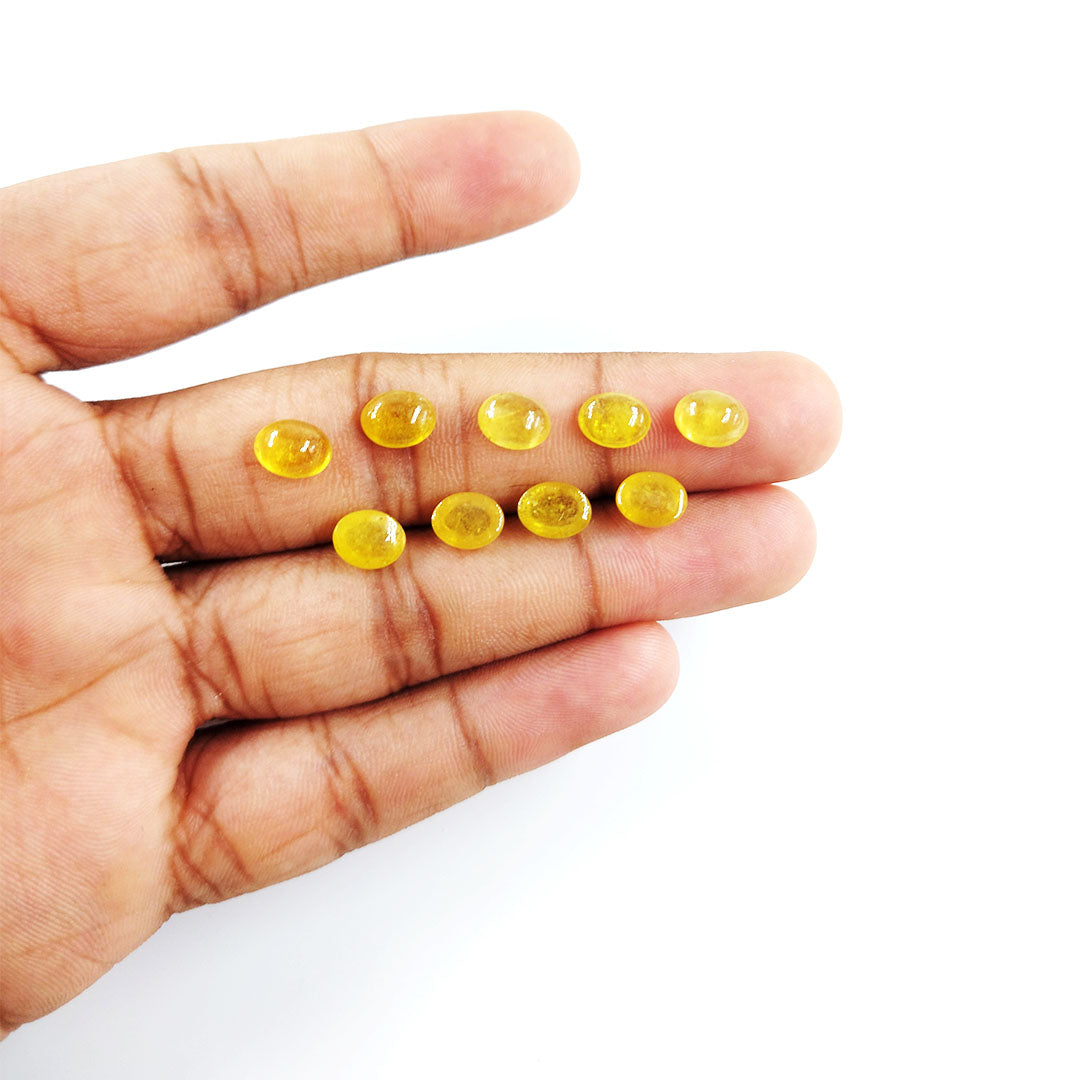 Natural Bangkok Yellow Sapphire Calibrated  Ovals | 7x5mm & 8x6mm