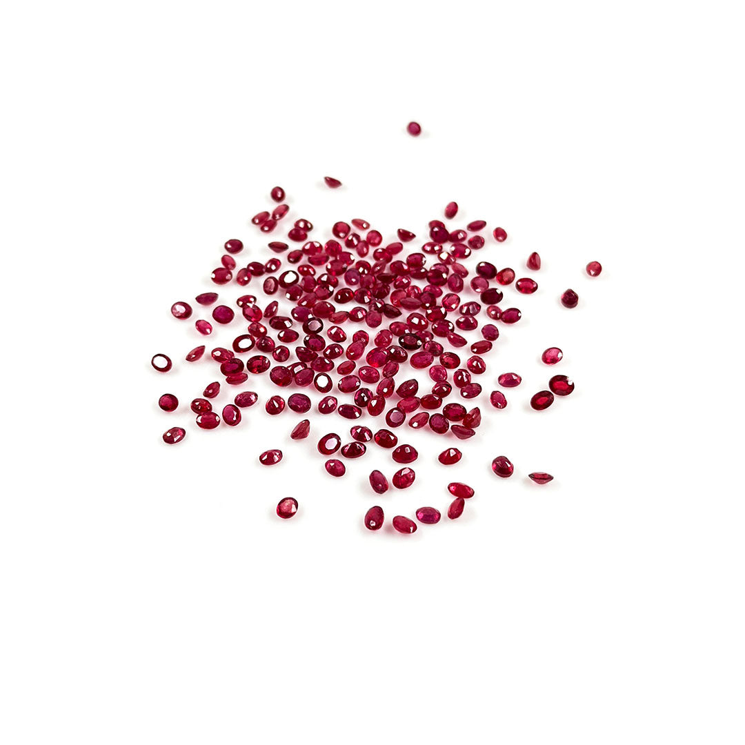 Natural Bangkok Ruby Calibrated Ovals, 2x3mm